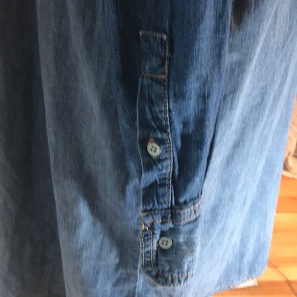 “JOE FRESH” Ombre Denim Style Long Sleeve Dress. - Picture 8 of 16